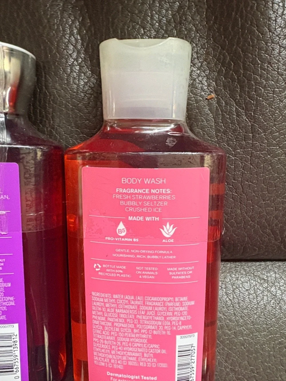 Bath and body shower gel set in dark kiss and strawberry soda